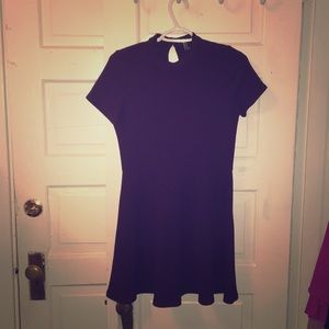 High neck, plum, skater dress!