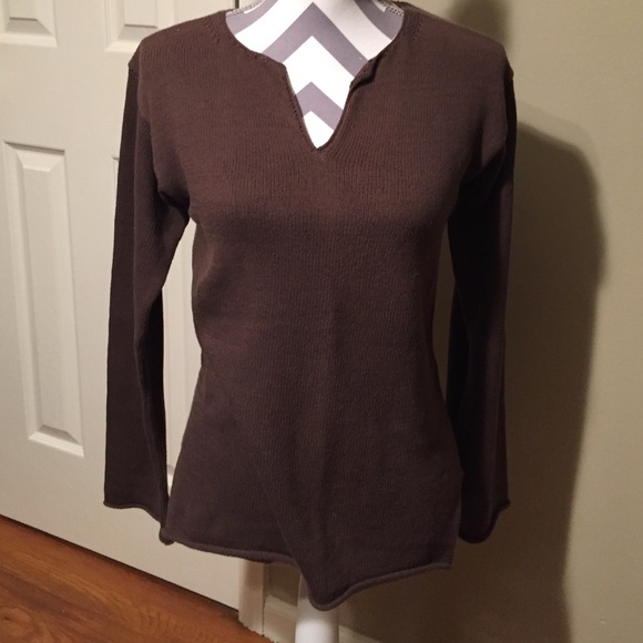 GAP chocolate brown cotton blend sweater