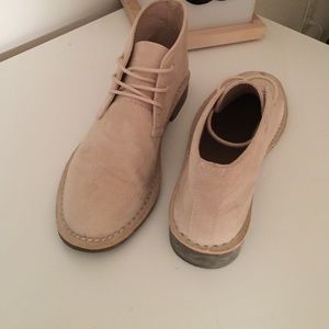 suede bootie flats