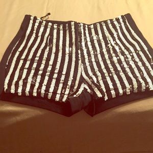 Black and white sequin shorts!