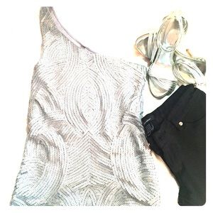One shoulder sequined top!