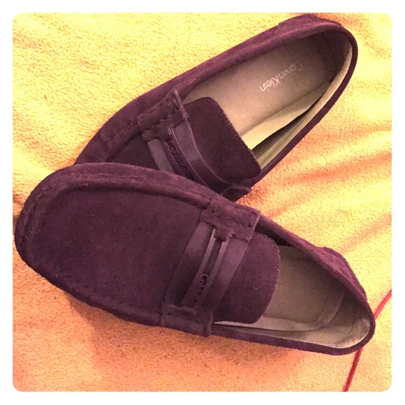 Purple Suede Calvin Klein drivers