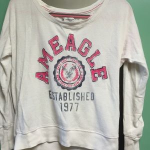 White long sleeve America Eagle shirt with pink!