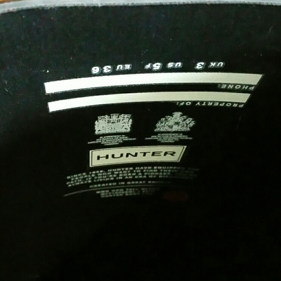 *sold* Hunter black gloss original tall size 5 - Picture 3 of 4