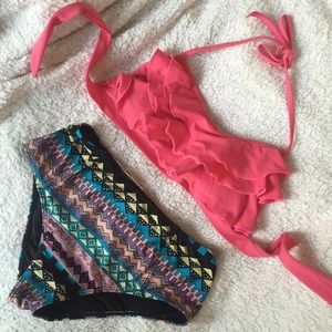 Tribal print bikinis-SOLD