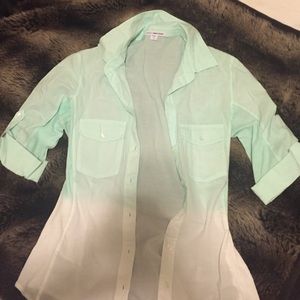 Linen fade button down