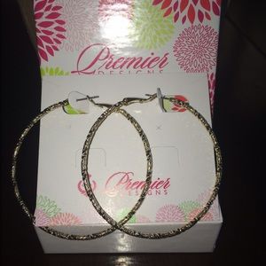 Hoop earrings, never worn.