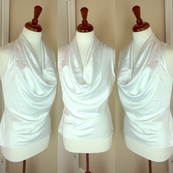 Boston Proper Tops - All White Sexy Marilyn Blouse