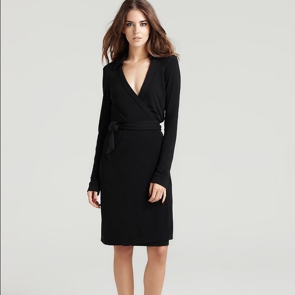 Black DVF wrap dress