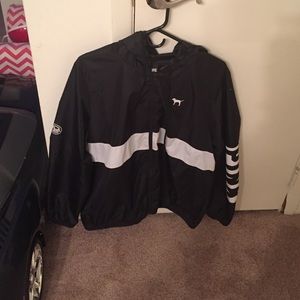 PINK varsity rain jacket!!