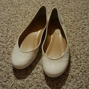 Nine West white flats