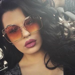 Free People oversized 70s sunglasses