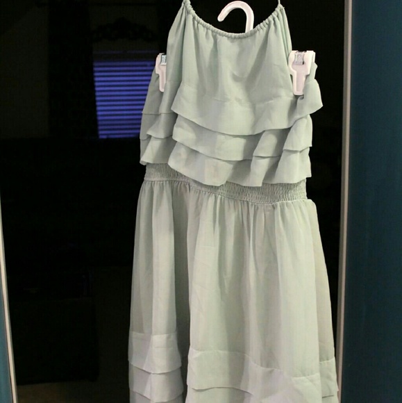 Papaya seafoam green dress