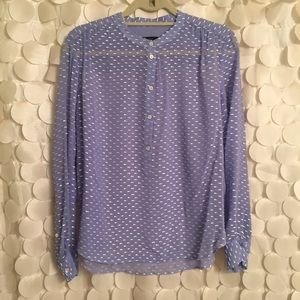 J. Crew Silk Dash Dot Blouse