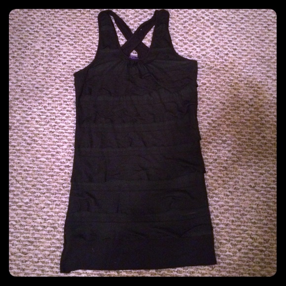 Black Ruffled Miley Cyrus Max Azria Dress