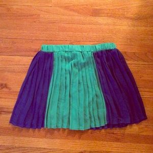 Blue & Green Fun Mini Skirt