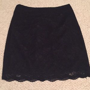 Black lace banana republic skirt- size 8