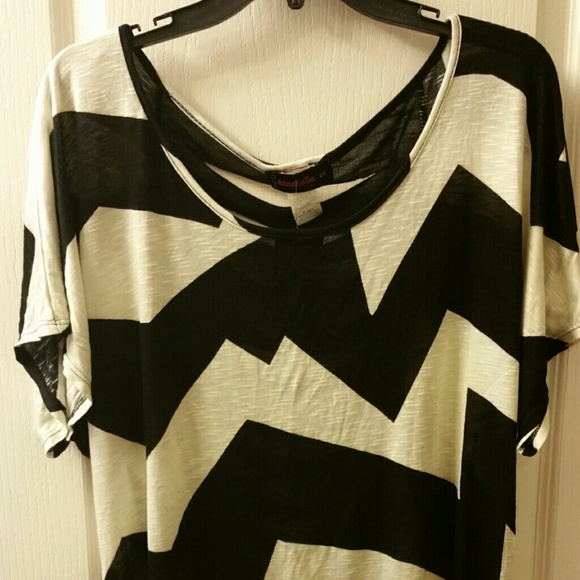Black and White Blouse