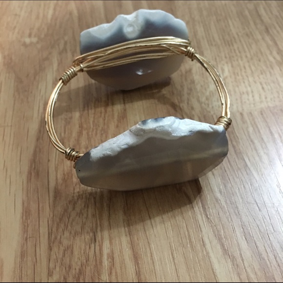 Grey stone stackable bangle - Picture 2 of 3