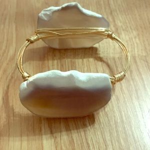 Grey stone stackable bangle