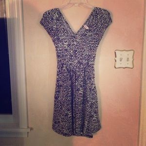 Patterned Cut-Out Back Dress