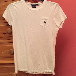 White Ralph Lauren Tee with Frocket