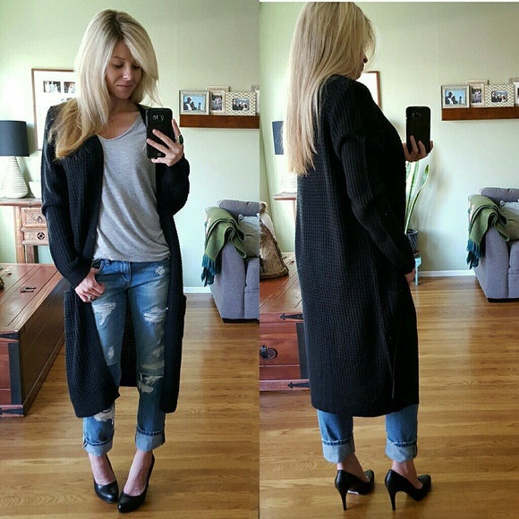 RESERVED Loose Open Knit Cardi - Picture 3 of 4