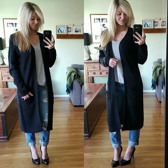 RESERVED Loose Open Knit Cardi - Picture 4 of 4