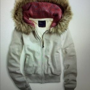 Women's American Eagle Fur Trim Hoodie