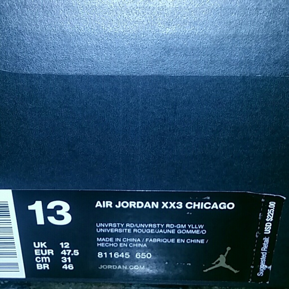 Jordan Chicago XX3s