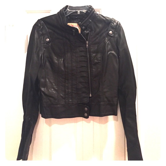 Black Leather motorcycle jacket