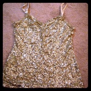 The Limited sequined Cami (gold)