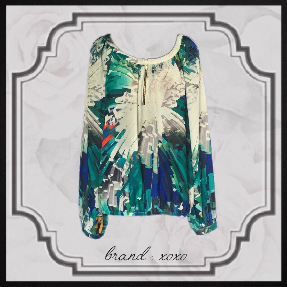 Patterned Long Sleeve Blouse!