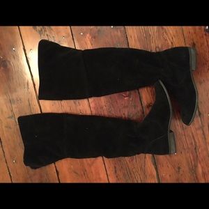Over the knee black boots