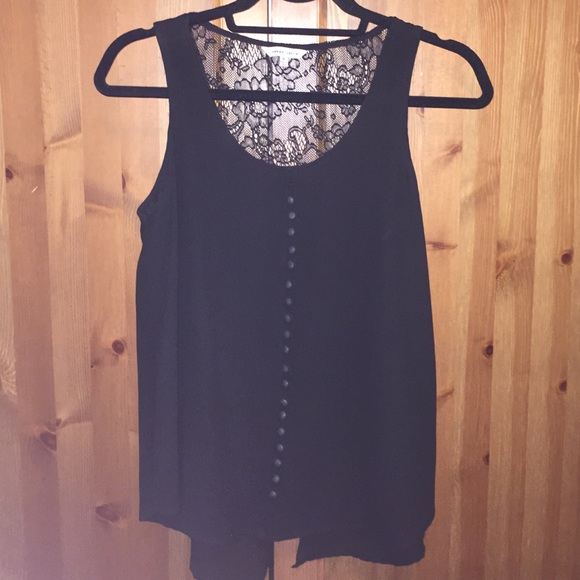 Classic Black & lace tank