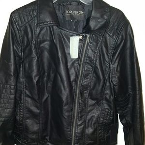 Plus Size Leather Jacket