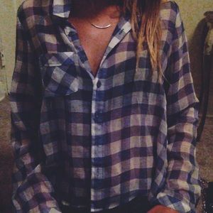 FREE PEOPLE  sheer flannel