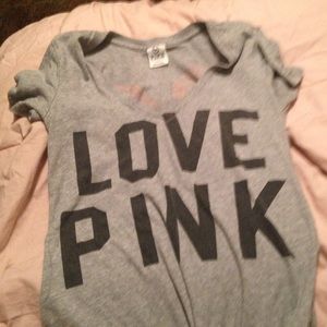 PINK v neck-lowest price