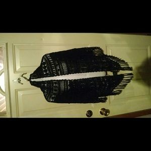 Black knitted wrap by guess