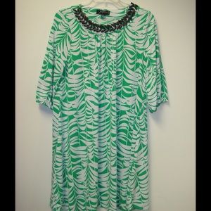 Josephine Petite green print dress, size Ps, Pm