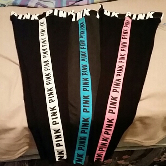 3 victoria secret pink yoga pants