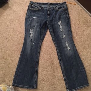 Torrid hole jeans.