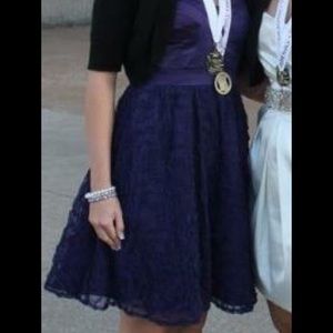 Hailey Logan plum short dress