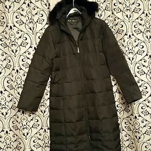 Long Black puffer coat