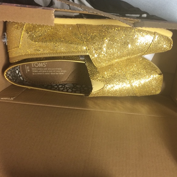 Gold Glitter Toms