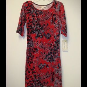 Derek Heart Red Print Dress