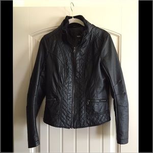 Amazing Faux Leather Jacket Black Size Small