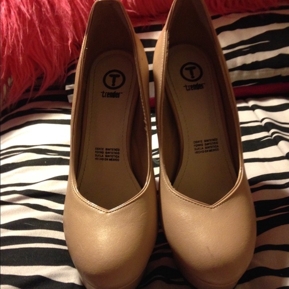 Nude high heels barely wear them