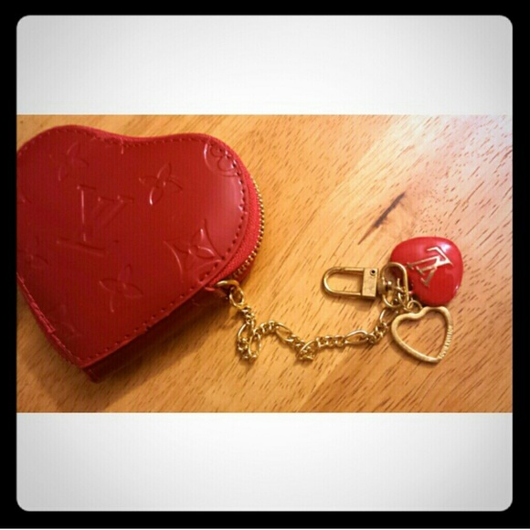 Red LV coin purse