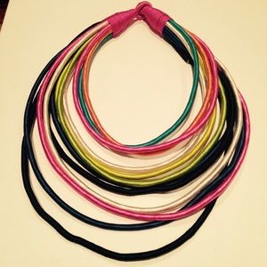 Colorful woven necklace